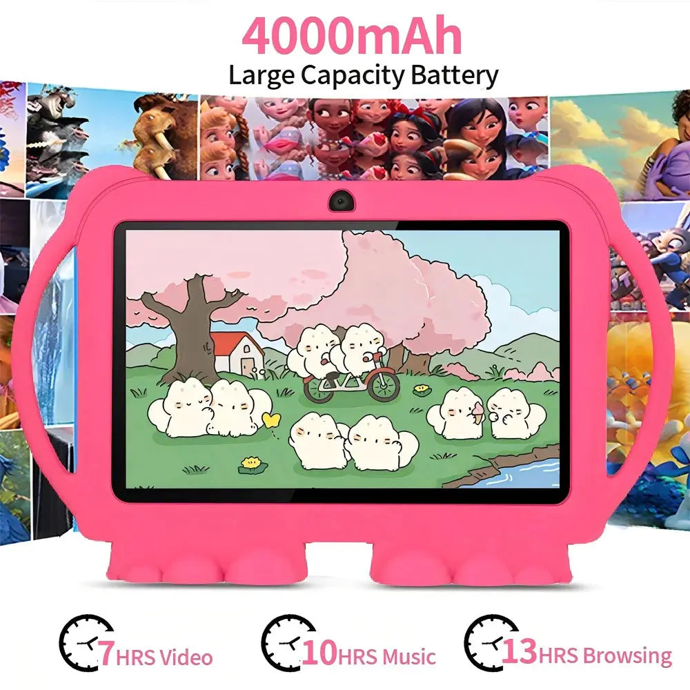 2025 New 5G WIFI 7-inch Children's Tablet 4GB+64GB ROM Drawing and Learning Portable Mini Tablet Quad Core Dual Cameras 4000mAh - Mega Store