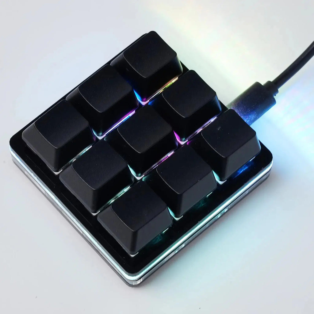 Mini 9 Keys Mechanical Keyboard Gaming Keyboard Hotswap Custom Macro RGB Programmable Support Keypad Shortcut L4B8 - Mega Store