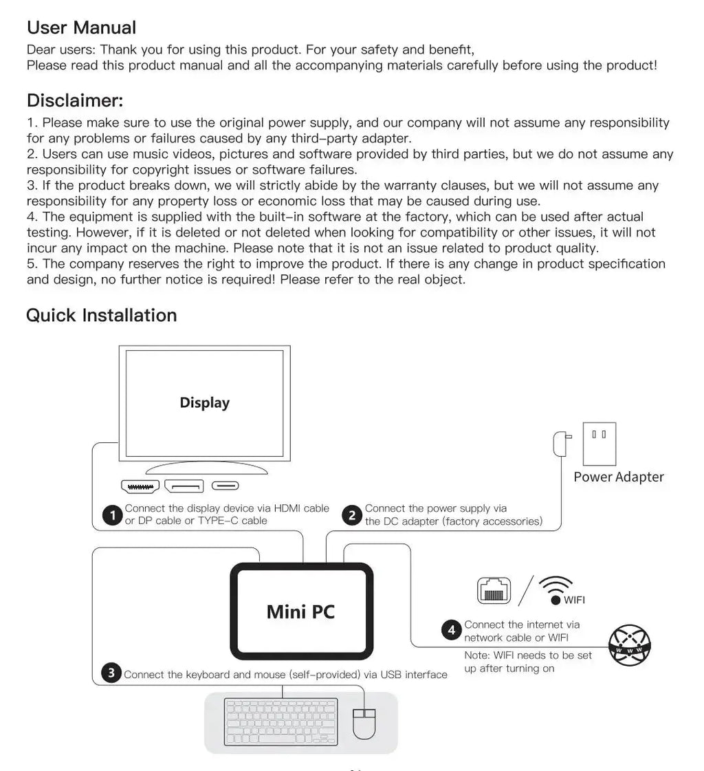 MINI PC Windows 11 Pro intel Core i9 8950HK 16GB RAM 1TB 2TB SSD WIFI 6 BT5.2 Mini Gaming office study Pc 【3 year warranty】 - Mega Store