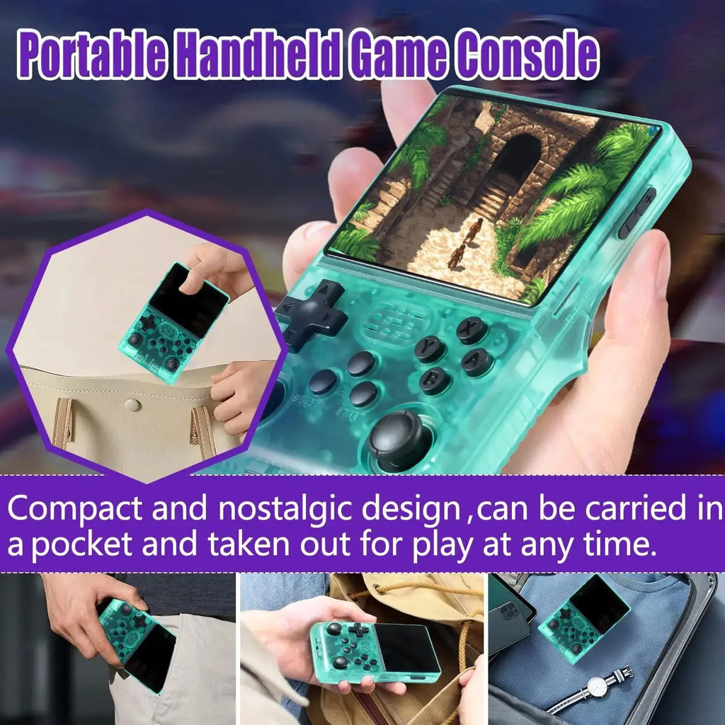 Mini Retro Portable Handheld Video Game Console 256GB 30000 Classic Games 3.5'' IPS Screen Pocket Videojuegos R40S PRO Consola - Mega Store