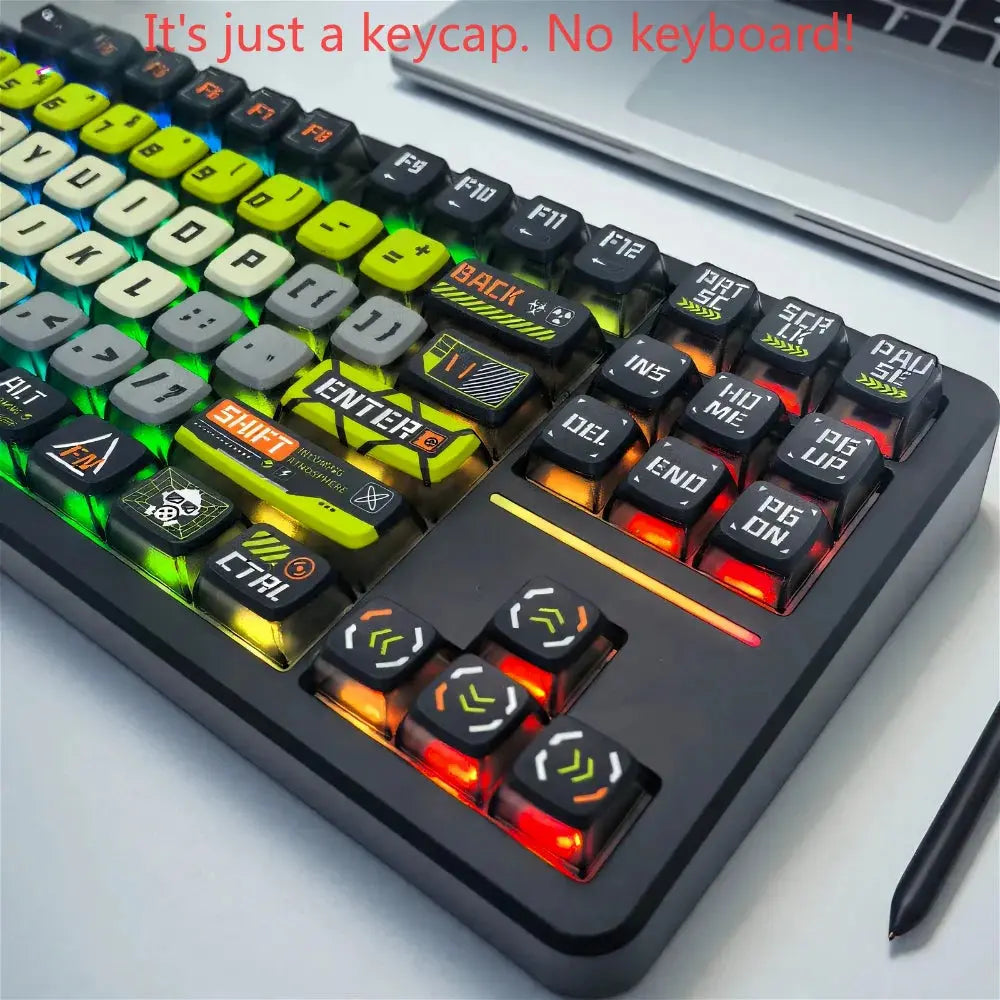 Doomsday Crossing Personalized Keycaps 125 Keys PBT+PC SAX Quad Translucent Pudding Keycaps for MX Switch Mechanical Keyboards Mega Store 4