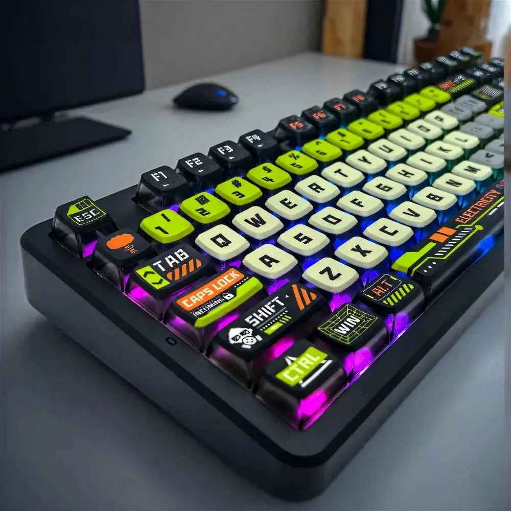 Doomsday Crossing Personalized Keycaps 125 Keys PBT+PC SAX Quad Translucent Pudding Keycaps for MX Switch Mechanical Keyboards Mega Store 4