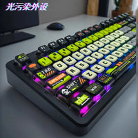 Doomsday Crossing Personalized Keycaps 125 Keys PBT+PC SAX Quad Translucent Pudding Keycaps for MX Switch Mechanical Keyboards Mega Store 4