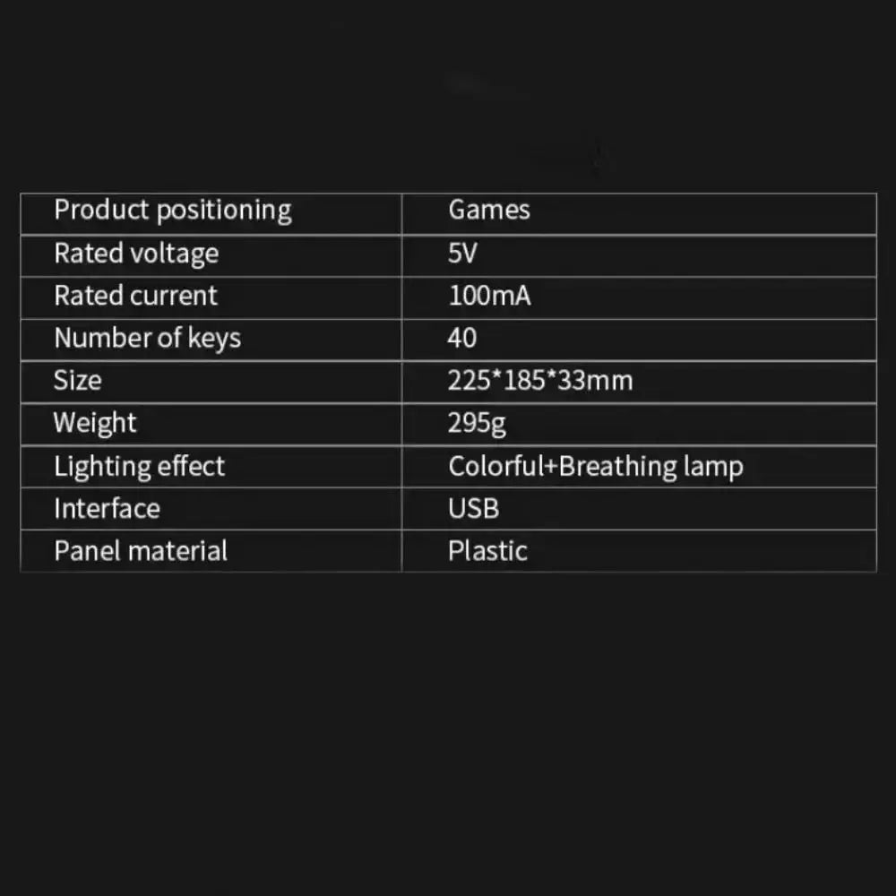 Mini One Handedly Keyboard Luminous Ultra-slim Gaming Keyboard 35 Keys Backlight Gaming Mechanical Keyboard Desktop PC - Mega Store