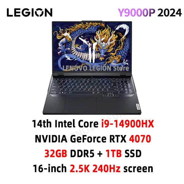 Lenovo Legion Y9000P Gaming E-Sports Laptop 2024  RTX 4060 Intel i9-14900HX 16" 16/32/64G RAM 1/2T SSD 2.5K 240Hz Notebook PC Mega Store 4