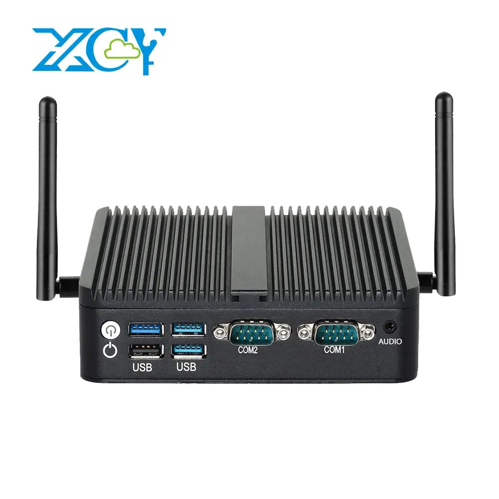 Fanless industrial mini PC with Intel N150, 2x COM RS232, 2x Ethernet, 6x USB, 2x HDMI, 1x DP, WiFi and 4G modem support