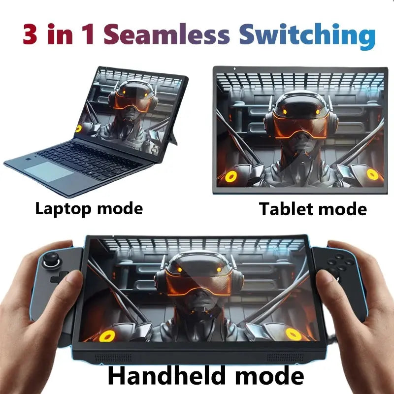 10.5 Inch Mini Video Game PC Gaming Player with Wifi 3 in 1 Tablet Laptop  N95 Detachable Touch Screen PC - Mega Store