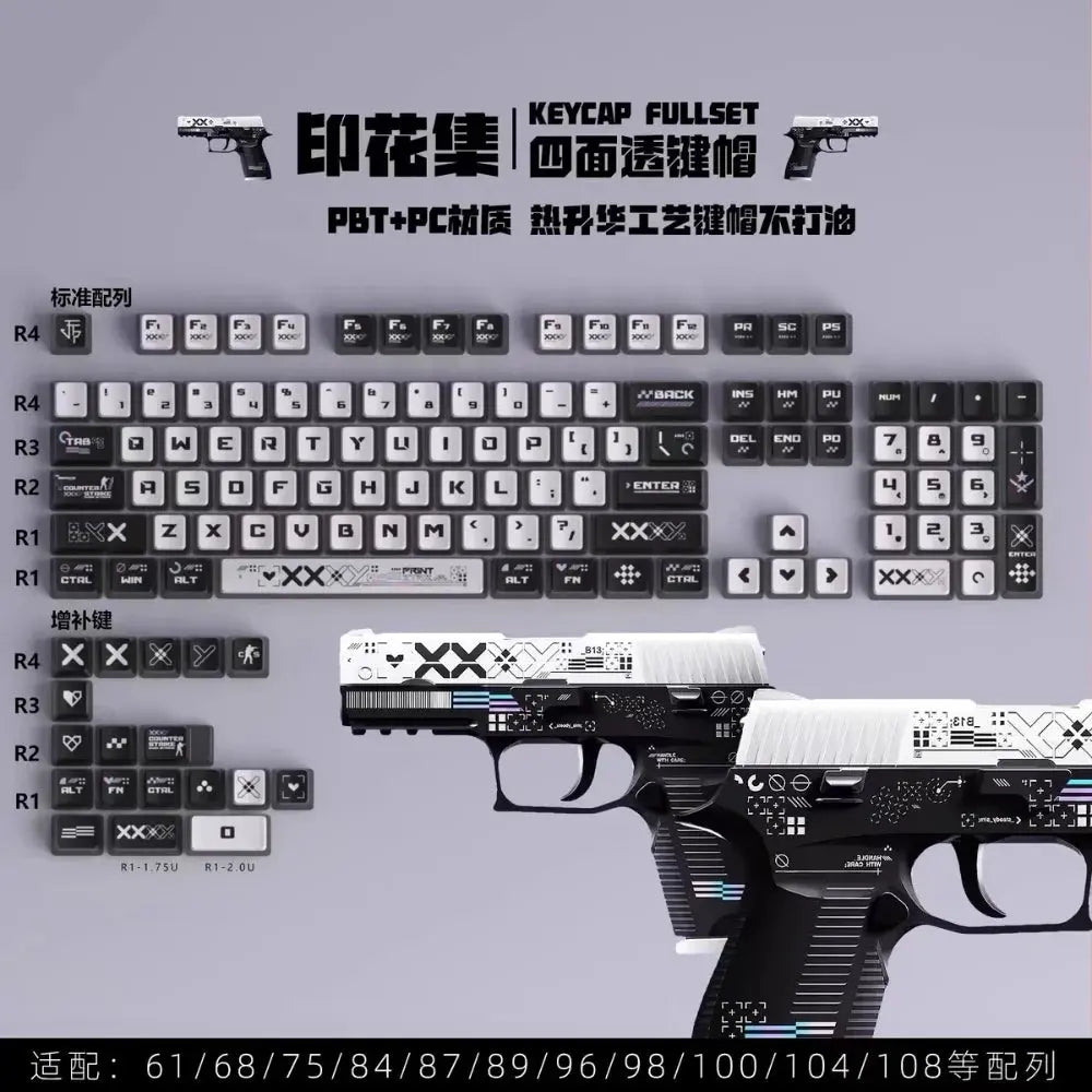 Doomsday Crossing Personalized Keycaps 125 Keys PBT+PC SAX Quad Translucent Pudding Keycaps for MX Switch Mechanical Keyboards Mega Store 4