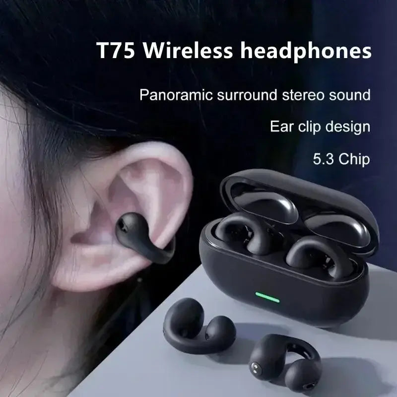 New Original T75 Bone Conduction Wireless Bluetooth 5.3 Headphones Sports Earphones HiFi Sound Quality Waterproof TWS Headset Mega Store 4