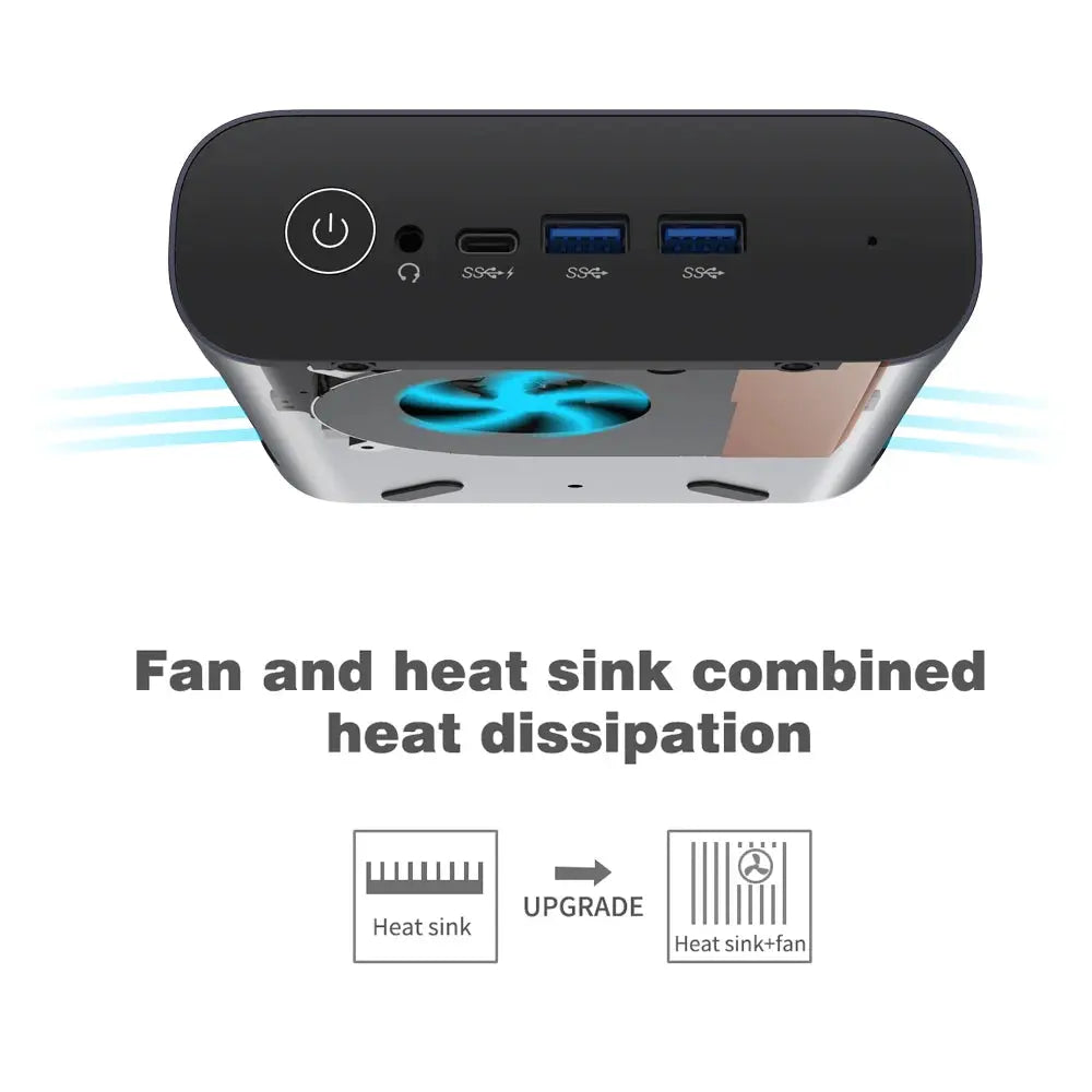 Mini PC Computer Core i5-8279U Processor 16G RAM 512G SSD Windows 10 pro Dual 4K HDMI WiFi 5 RJ45 USB3.0 Type C BT5.1 Mini Host - Mega Store