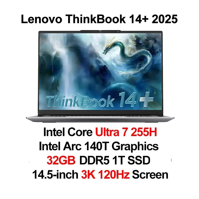 Lenovo ThinkBook 14+ Laptop Ultra 5 225H/Ultra 7 255/Ultra 9 285H/Intel Arc 130T/140T 32GB DDR5 1T SSD 14.5 inches 120Hz Screen Mega Store 4