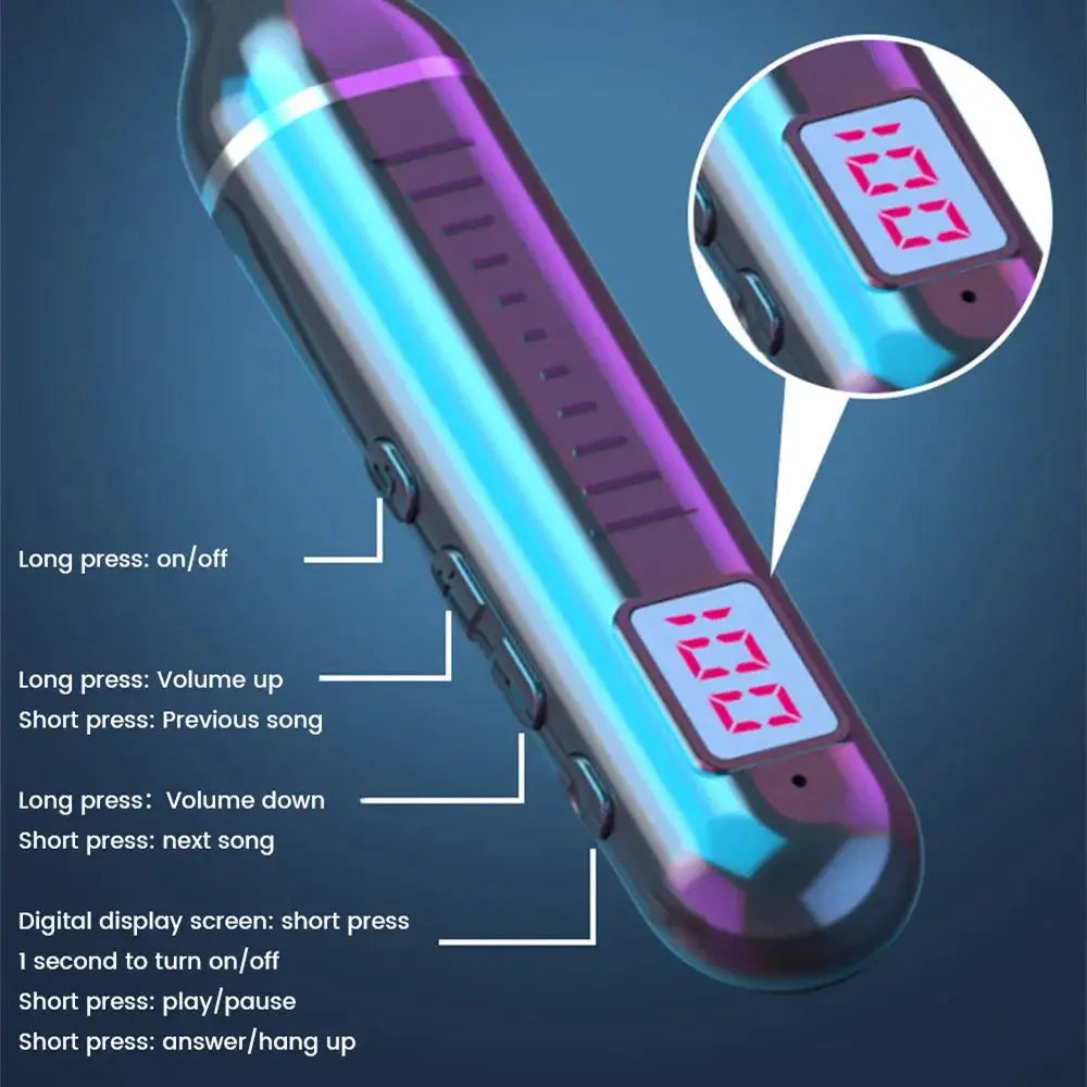 Wireless Earphones 5.3 Neckband Headphones Gaming LED Display Stereo Sports Headset Halter Waterproof Magnetic Earbuds Mega Store 4