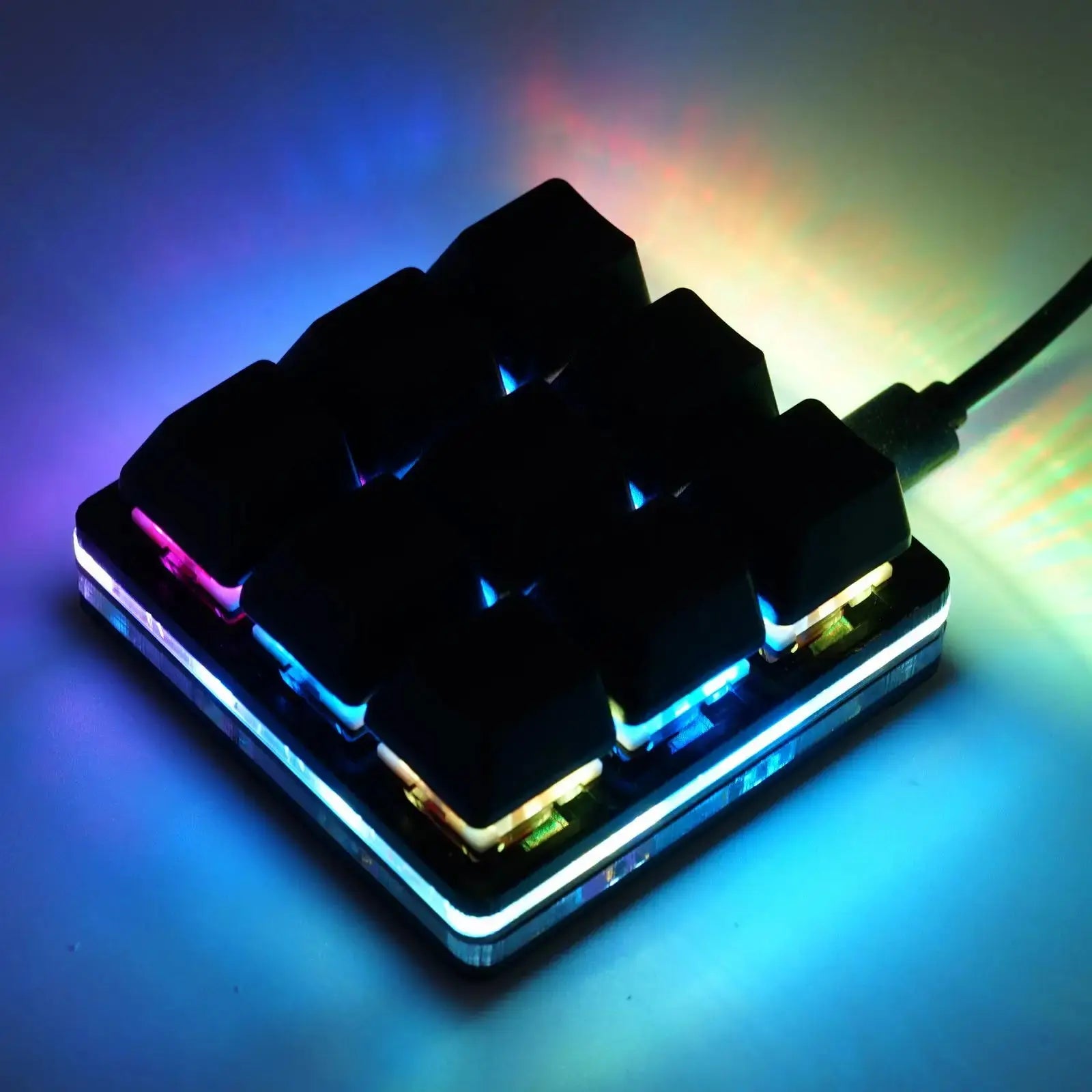 Mini 9 Keys Mechanical Keyboard Gaming Keyboard Hotswap Custom Macro RGB Programmable Support Keypad Shortcut L4B8 - Mega Store
