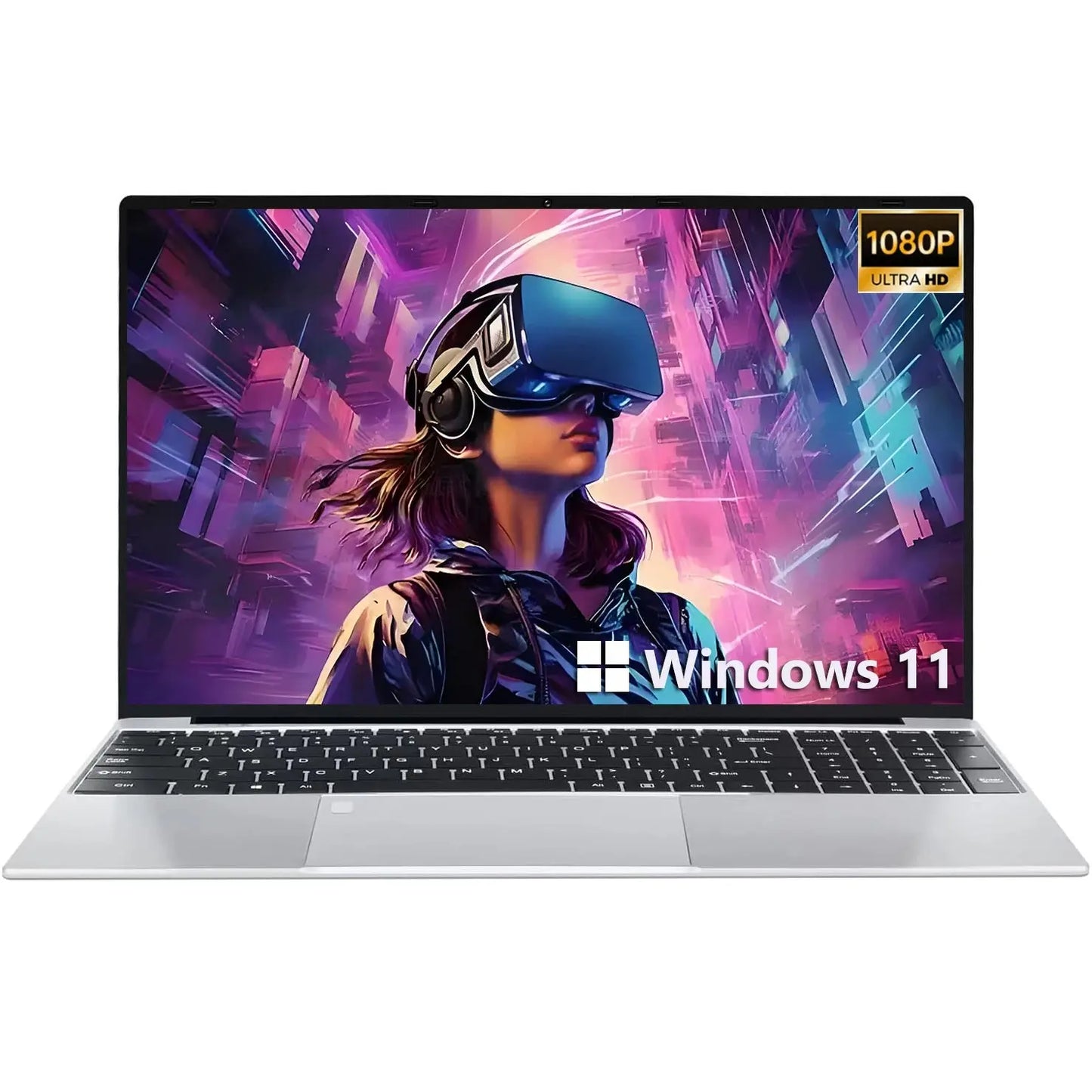 15.6 inch Laptop Computer Intel Celeron N4000 Notebook PC Fingerprint Unlock Windows 11 Pro 16GB RAM 1TB SSD 1920*1080P Laptops Mega Store 4