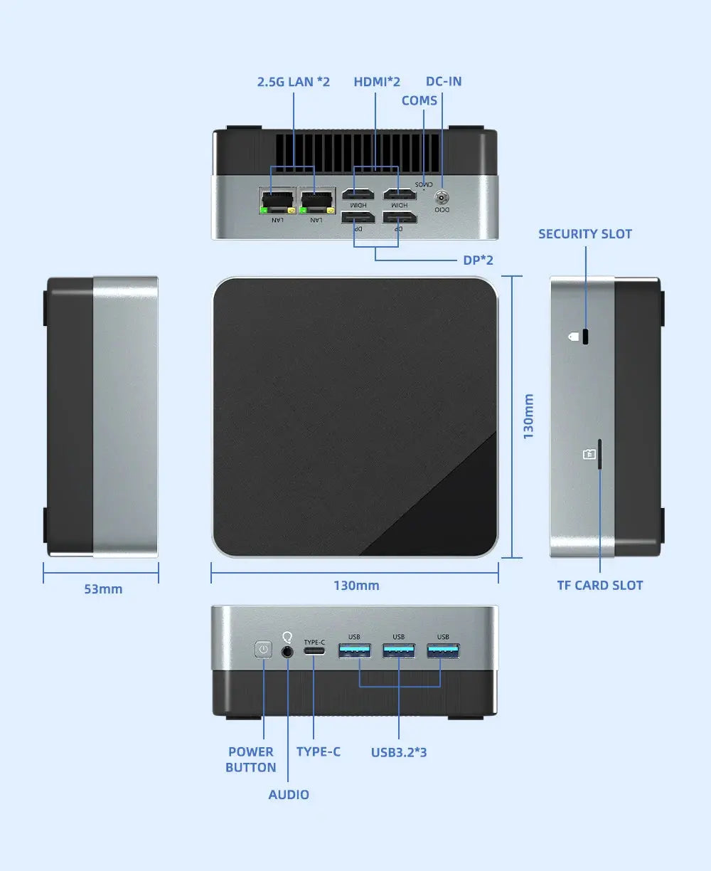 13th Gen Pocket Mini PC i5 1340P i5 1355U i3 1115G4 DDR5  32GB RAM  NVME  WIFI6  NUC Mini Gaming PC Portable Computer 2 LAN HTPC - Mega Store
