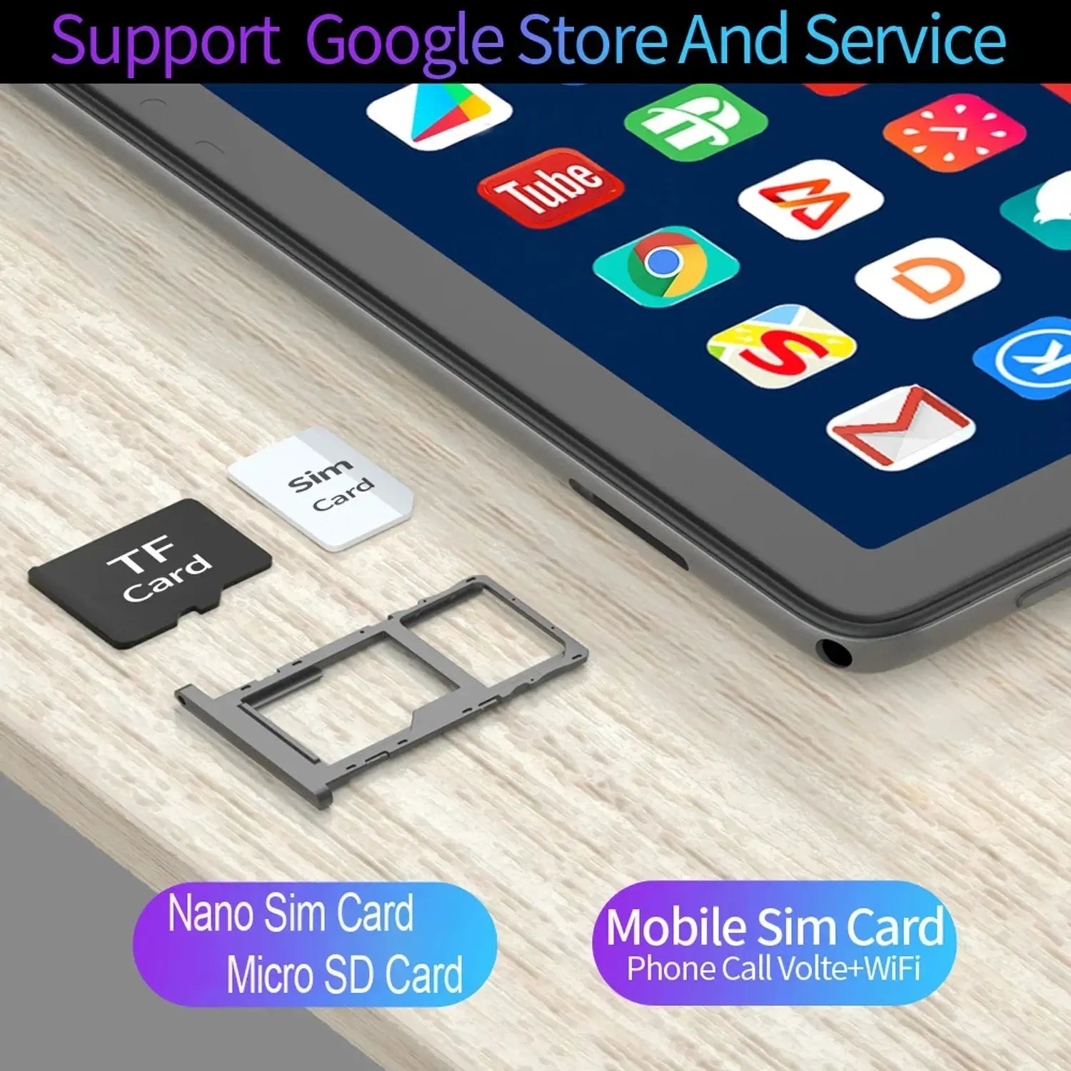 10.1 Inch Tablet  Android 13 Octa Core 4GB RAM 64GB ROM IPS Screen 5000MAH Battery GMS 3G Networ Wi-Fi 1TB Expand - Mega Store