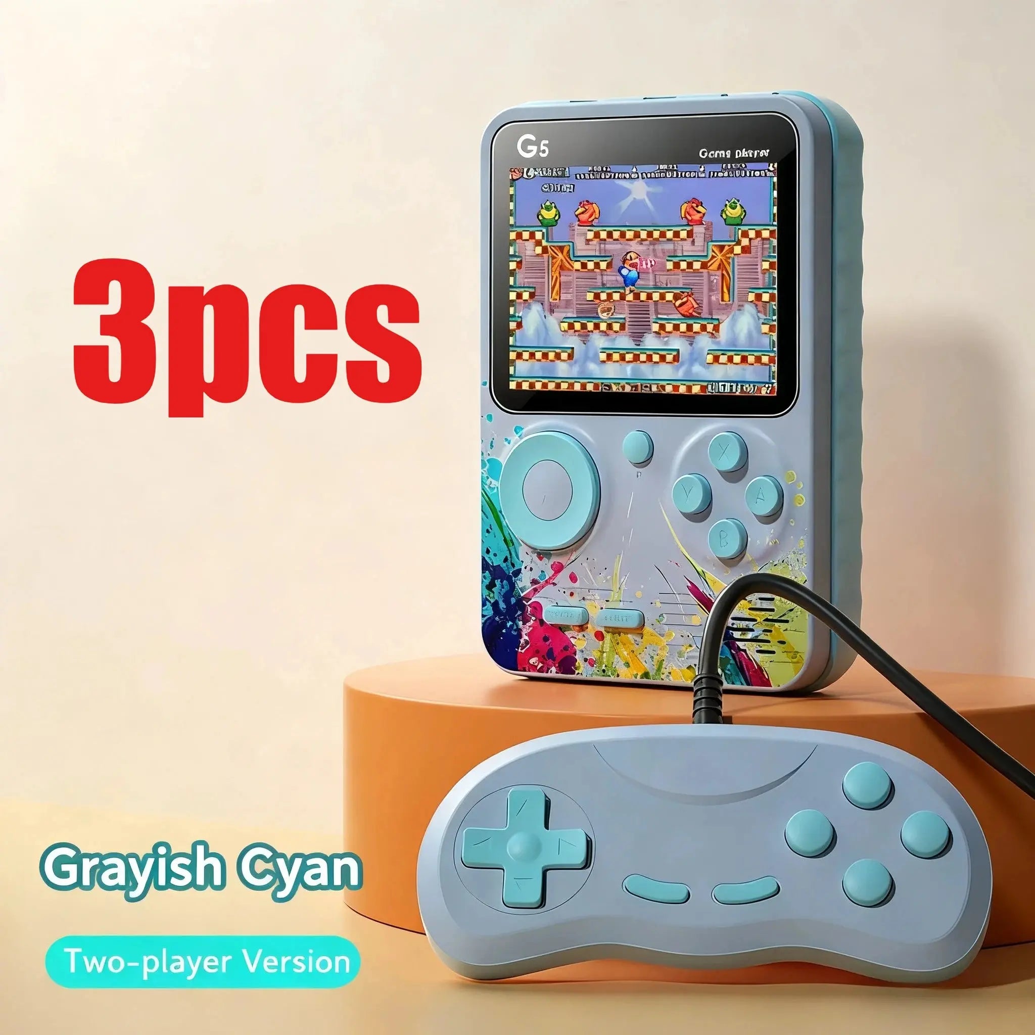 Mini Handheld Video Game Consoles 8 Bit 3.0 Inch Color LCD Retro Portable Color Gaming Player Built in 500 Games for Kids Gifts - Mega Store