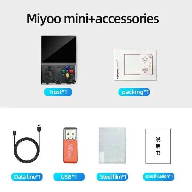 MIYOO Mini Plus Portable Retro Handheld Game Console 3.5-inch IPS HD Screen Children's Gift Linux System Classic Gaming Emulator - Mega Store