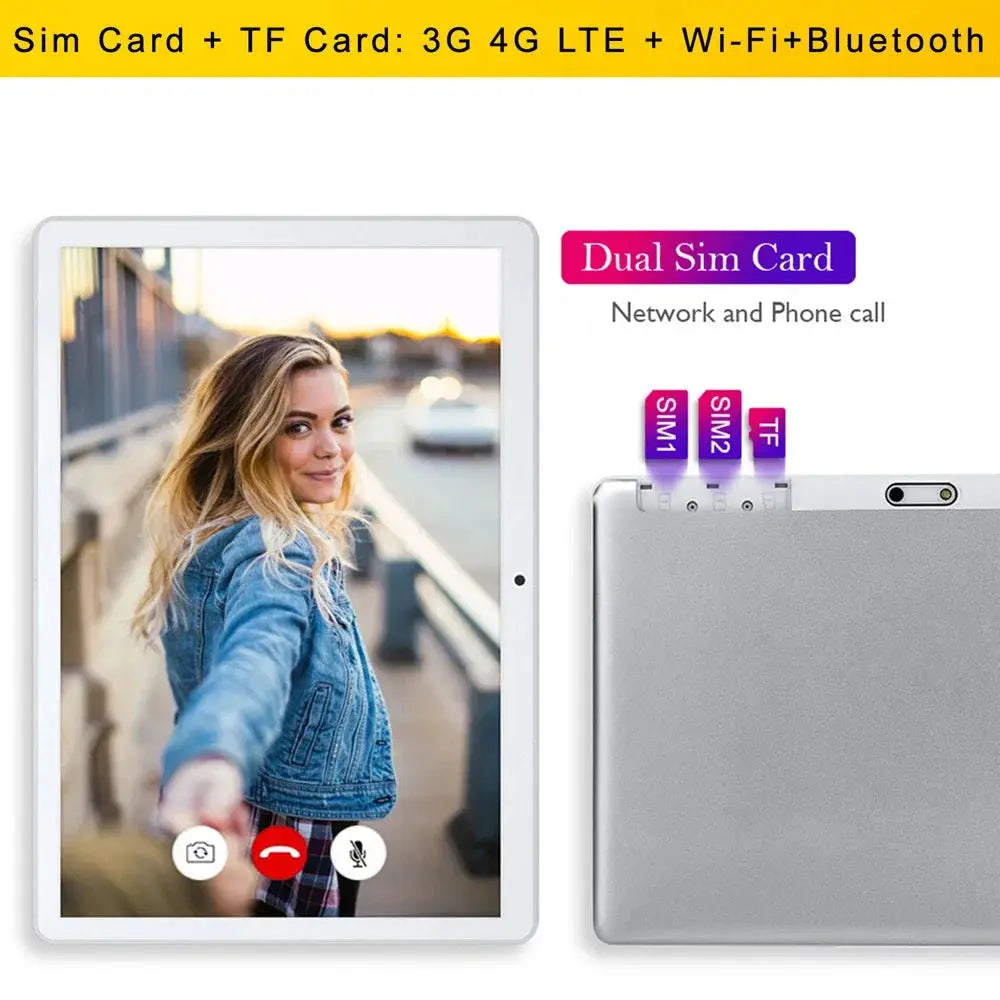 New Original M107 Tablet 10.1-Inch Octa core Android 11 System 4GB RAM 64GB ROM Supports Google Dual card 5000mAh Battery - Mega Store