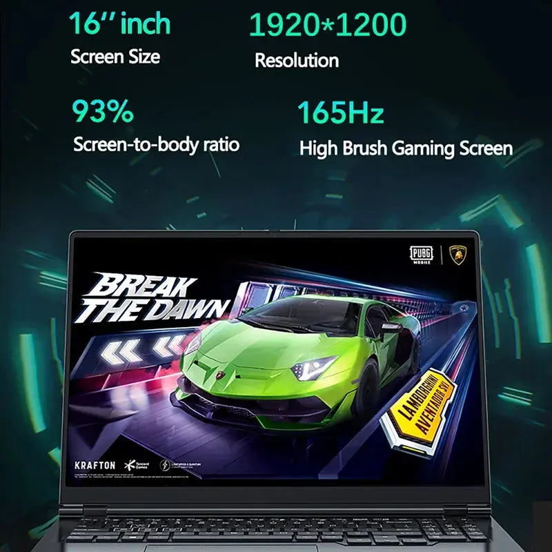 Gaming Laptop 16 inch Intel Core i9-12900H NVIDIA RTX 4060 8G 64GB RMD 4TB SSD DDR5 Windows 11 HD Camera WiFi6 Portable Computer Mega Store 4