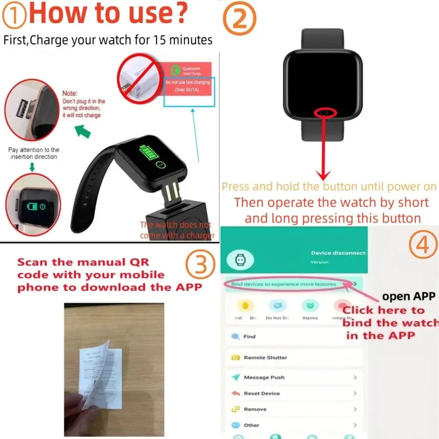 Smart Watch For Women Men Wristwatch Bluetooth Connected Phone Player Music Fitness Sport Bracelet Sleep Monitor Digital Watches Mega Store 4