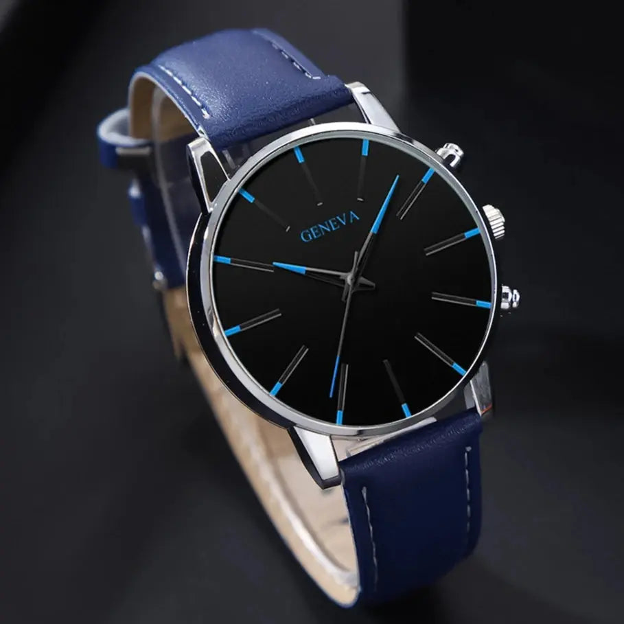 2PCS Men's Watches, Mens Quartz Business Watch Analog PU Leather Watch - Perfect Gift for Any Occasion, Men Gift Mega Store 4
