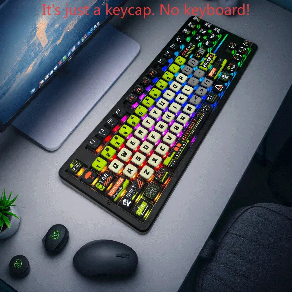 Doomsday Crossing Personalized Keycaps 125 Keys PBT+PC SAX Quad Translucent Pudding Keycaps for MX Switch Mechanical Keyboards Mega Store 4